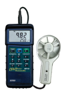Extech 407113 Heavy Duty CFM Metal Vane Anemometer