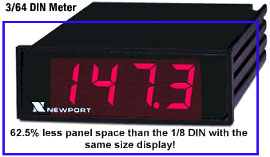 Newport 205-P 3-1/2 Digit Compact DC Process Digital Panel Meter with Excitation Output