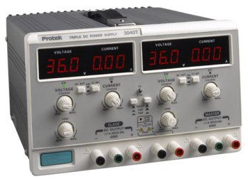 Protek  3040T - Triple Output Power Supply (Dual 0-36V @ 2.5A, Fixed 5V / 3.3V @ 5A)    