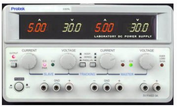 Protek 3305L - Triple Output DC Power Supply with LED Display(Dual 0utput 30V @ 5A, Fixed 5V @ 3A)