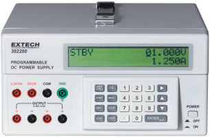 Extech 382280 40V/5 Amp Programmable Precision 200 Watt Output DC Power Supply