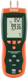 Extech HD350 Pitot Tube Anemometer + Differential Manometer