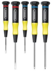 General Tools 700 5pc Screwdriver Set - Slotted & Phillips