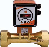 Kobold DUK-11 and DUK-21 Ultrasonic Flowmeter with ADI Display (Brass)