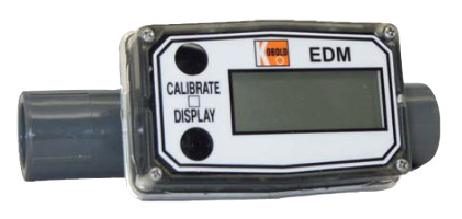 Kobold EDM Battery-Powered Flow Rate Meter and Totalizer (PVC)