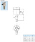 Kobold KAL-D Compact Thermal Flow Switch Dimensions