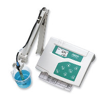 Oakton 510 pH, mV, °C Benchtop Meter shown with optional stand